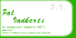 pal vadkerti business card